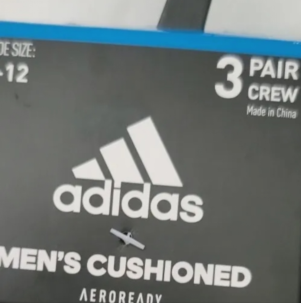 💥ADIDAS NEW 3 PAIRS MENS AEROREADY CUSHIONED CREW SOCKS SHOE - Picture 6 of 6